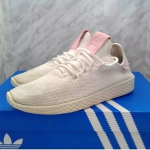 Adidas Womens PW Tennis HU Low Top Lace Up White/Pink sz 5.5 pharrell Williams